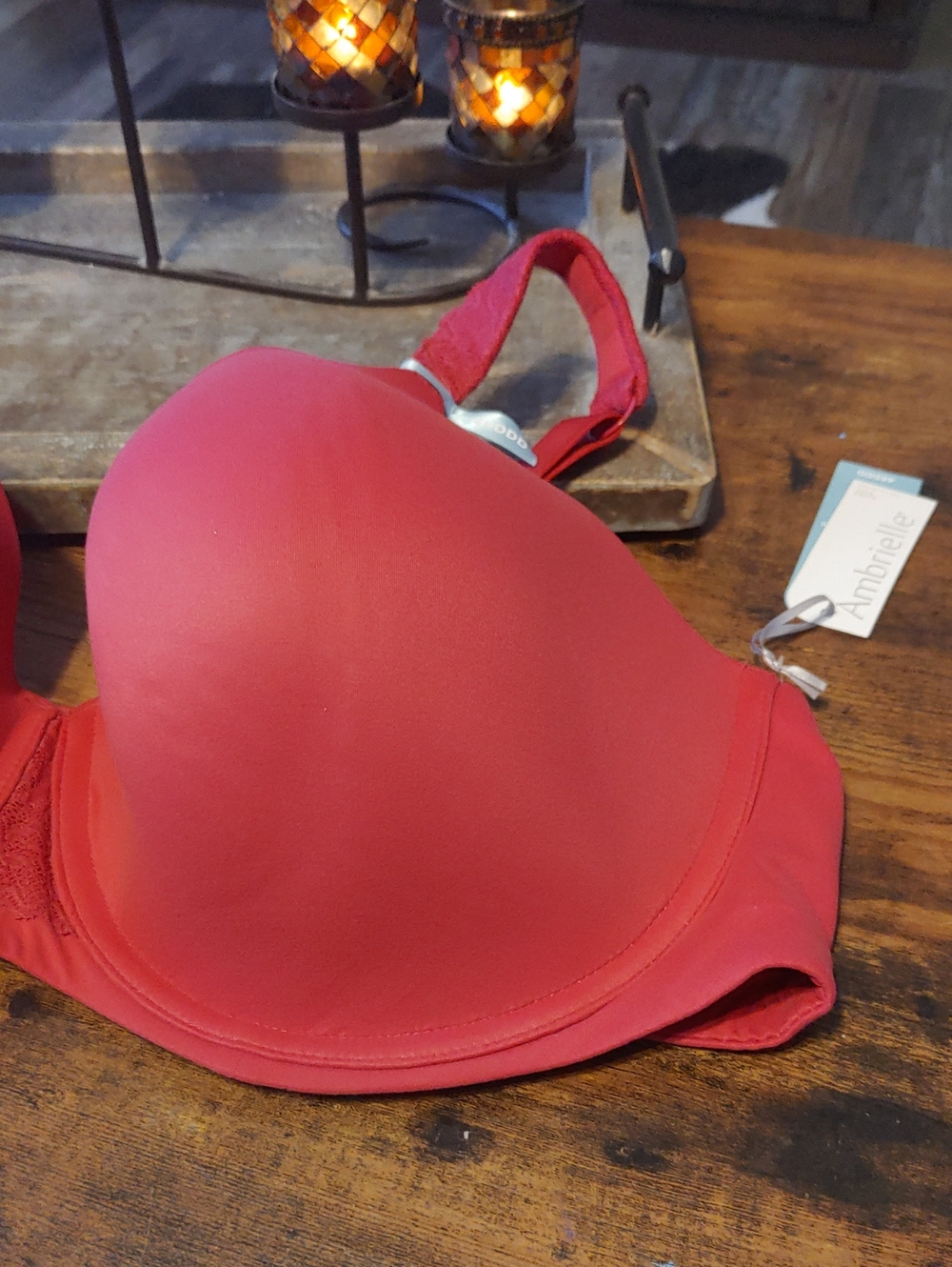 NWT Sexy Muted Red Ambrielle 46DDD Padded Underwire Gorgeous bra - Picture 4 of 11